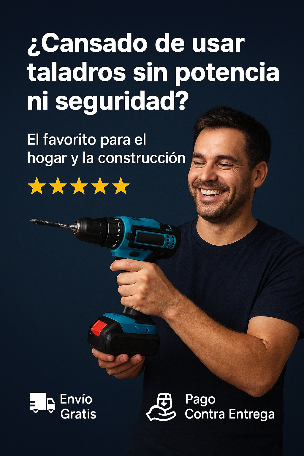 Taladro inalámbrico 2 baterías