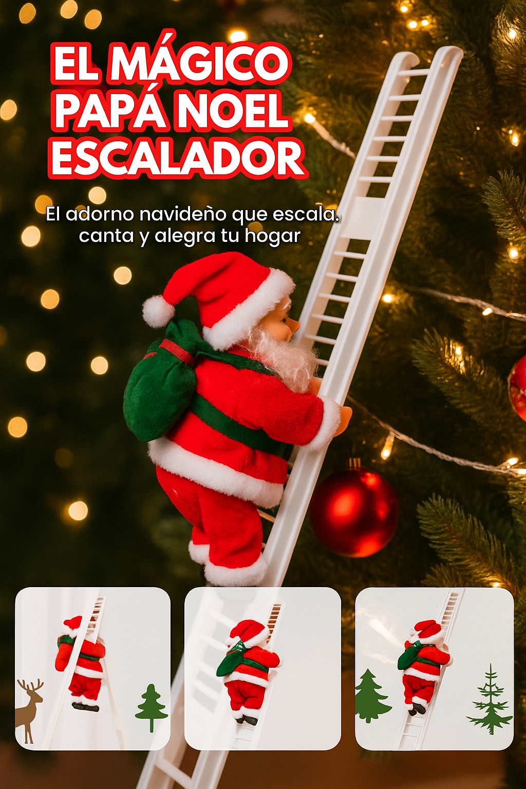 PAPÁ NOEL ESCALADOR CON MÚSICA HASBRO®