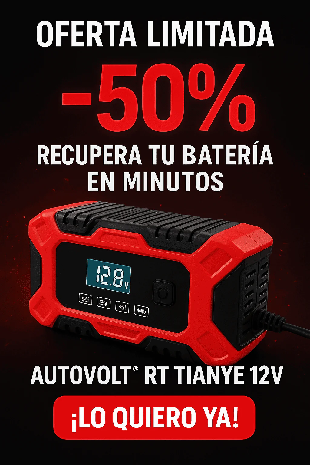 Cargador Bateria Carro y moto 12v