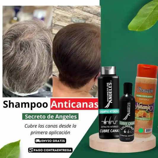 ✅💯 ¡ El Combo Perfecto para Mamá Anti-Edad Capilar-Cubrecanas+🎁Colageno+🎁 Exfoliante!e